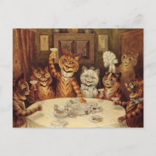 LOUIS WAIN CHATS CAT FÊTE CARTES postales