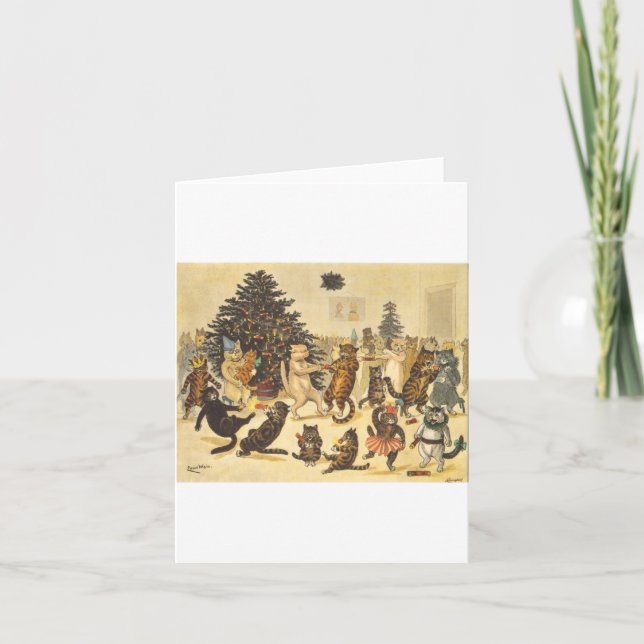 Louis Wain Christmas Party Card (Front)