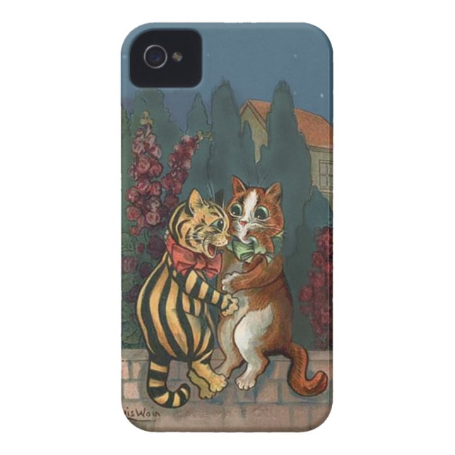 Louis Wain - Cute Cats in Love iphone4 case (Back)