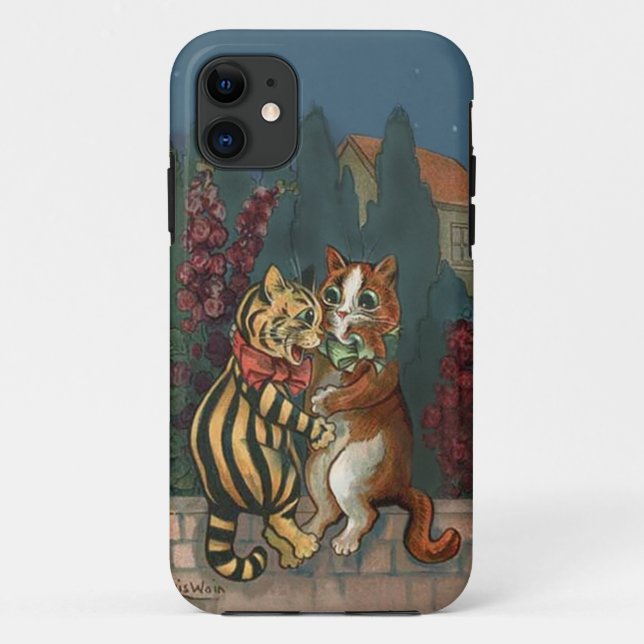 Louis Wain - Cute Cats in Love iphone4 case (Back)