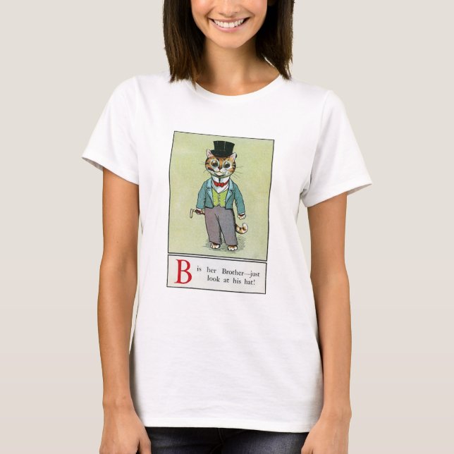 Louis Wain, Funny Cat T-Shirt (Front)