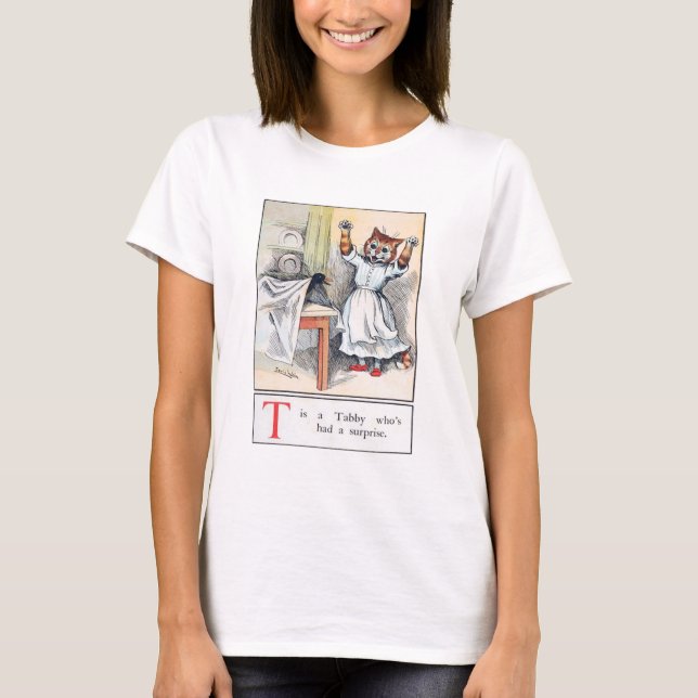Louis Wain, Funny Cat T-Shirt (Front)