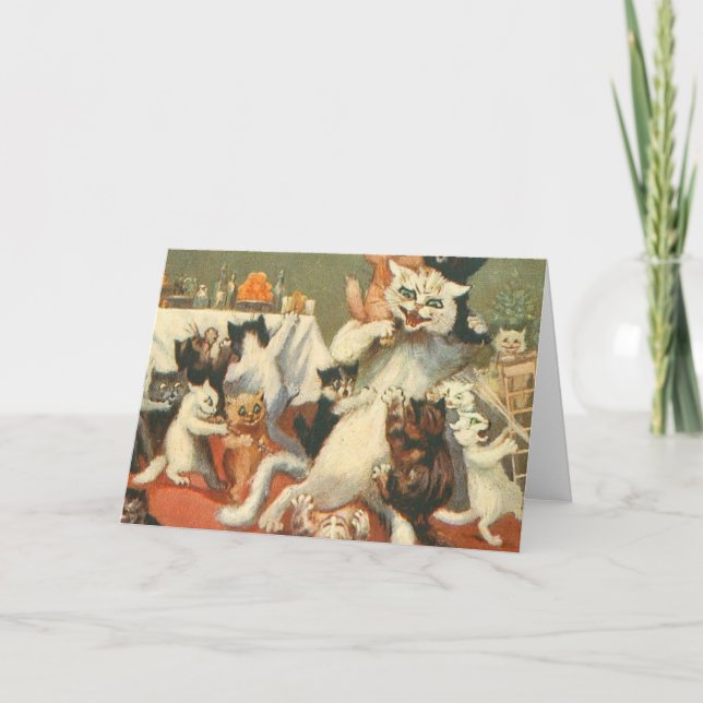 Louis Wain Merry Christmas Card (Front)