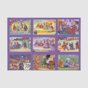 Louis Wain, Mikado Cats, Tissue Paper