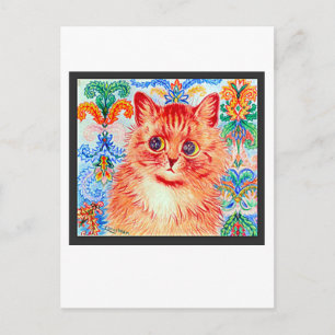Louis Wain, Orange Ginger Cat, Art    Postcard