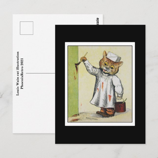 Louis Wain Postcard (Front/Back)