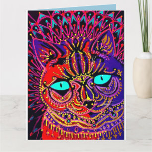 LOUIS WAIN PSYCHEDELIC BIRTHDAY GREETING CARD