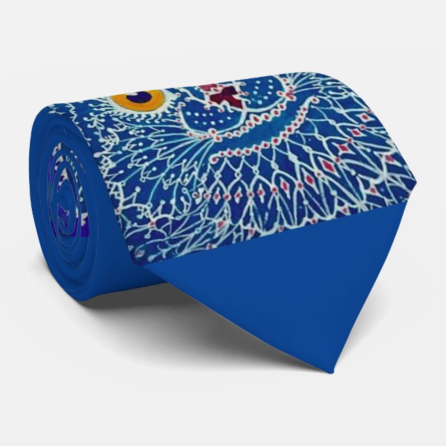 Louis Wain Psychedelic Cat Tie (Rolled)