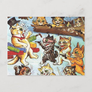 Louis Wain - The Ambush Robbers And Brigands Postcard