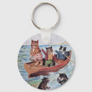 Louis Wain's Swimming Cats Keychain