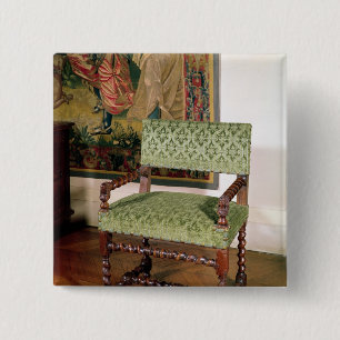 Louis XIII armchair 2 Inch Square Button