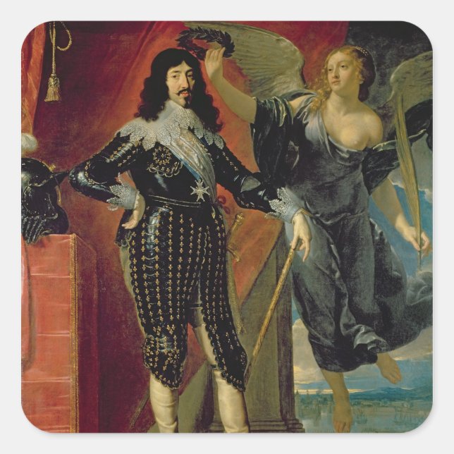 Louis XIII  Crowned by Victory, 1635 Square Sticker (Front)