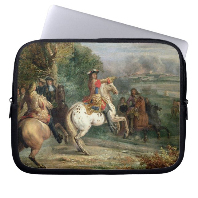 Louis XIV (1638-1715) Overseeing the Siege of a Ci Laptop Sleeve (Front)