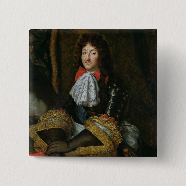 Louis XIV 2 Inch Square Button (Front)