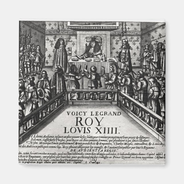 Louis XIV  administering justice Magnet (Front)