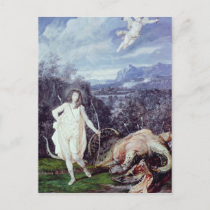 Louis XIV as Apollo, Slayer of Python Postcard