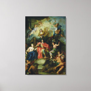 Louis XIV  Crowned by Glory, c.1686 Canvas Print