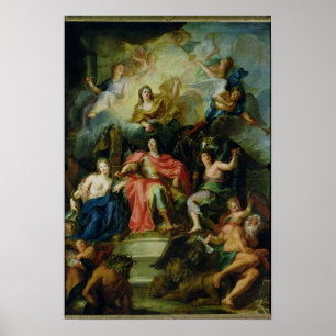 Louis XIV  Crowned by Glory, c.1686 Poster