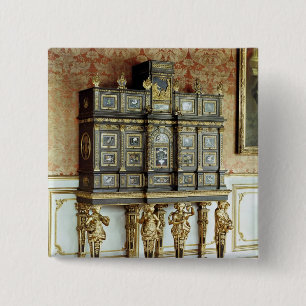 Louis XIV jewellery cabinet, Gobelins Workshop 2 Inch Square Button