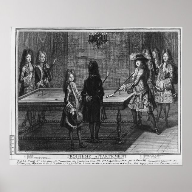Louis XIV playing billiards with his brother Poster (Front)