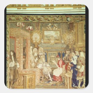 Louis XIV receiving the Papal Legate Square Sticker
