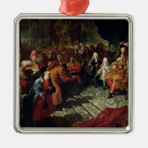 Louis XIV  receiving the Persian Ambassador Metal Ornament
