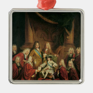 Louis XV Granting Patents of Nobility Metal Ornament
