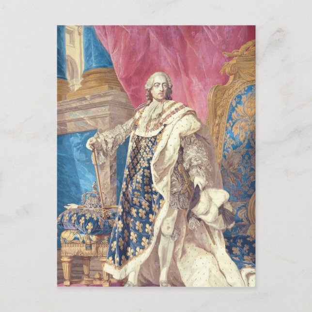 Louis XV  in Coronation Robes Postcard (Front)