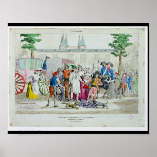 Louis XVI  and his family taken to the Temple Poster