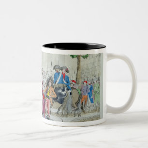 Louis XVI  and his family taken to the Temple Two-Tone Coffee Mug