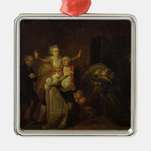 Louis XVI  Bidding Farewell to his Family Metal Ornament