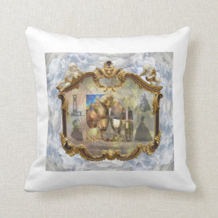 Louis XVI & Marie Antoinette Clouded Mirror 2 Throw Pillow