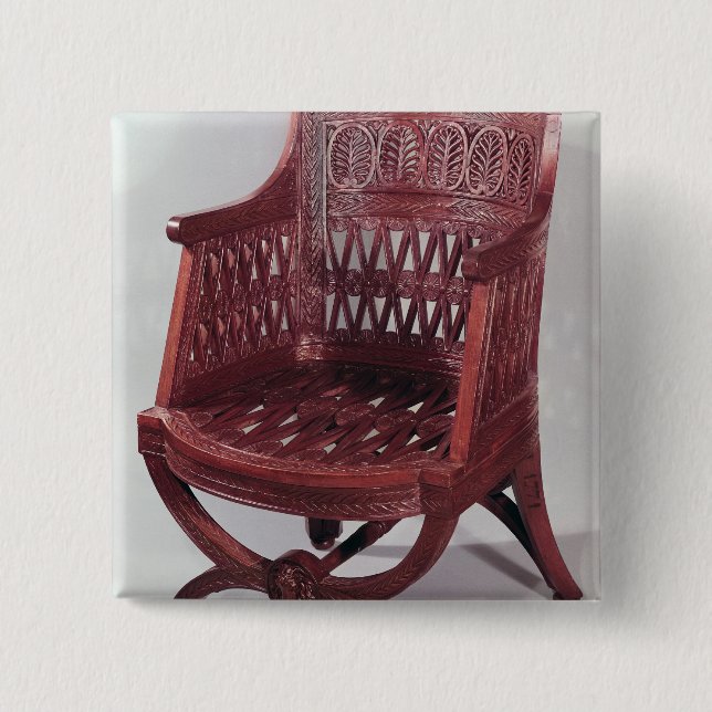 Louis XVI style armchair 2 Inch Square Button (Front)