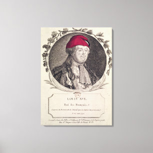 Louis XVI  wearing a phrygian bonnet Canvas Print