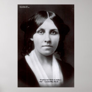 Louisa May Alcott 2 Flints Love Citations Affiches