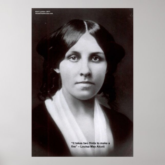 Louisa May Alcott 2 Flints Love Citations Affiches (Devant)