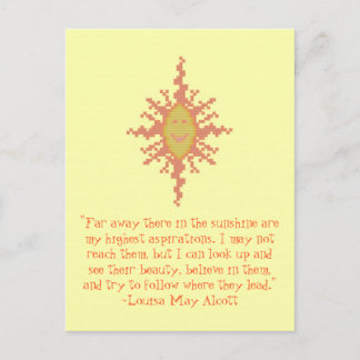 Louisa May Alcott Aspiration Quote Postcard