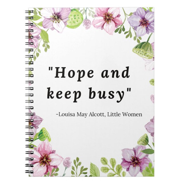 Louisa May Alcott, Little Women Quote Notebook (Front)