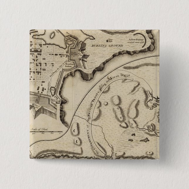 Louisburg 2 Inch Square Button (Front)