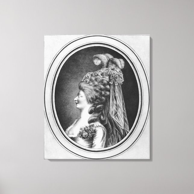 Louise Contat de Parny  in the role of Suzanne Canvas Print (Front)