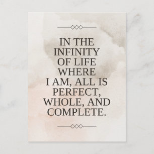 Louise Hay Quote - All is Perfect Postcard