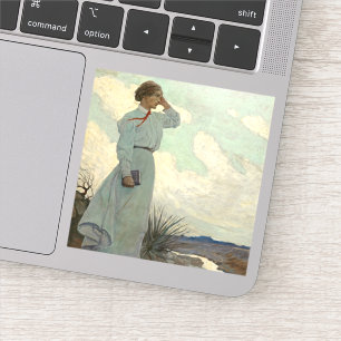 Louise on one of the Barren Hills by N. C. Wyeth