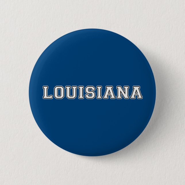 Louisiana 2 Inch Round Button (Front)