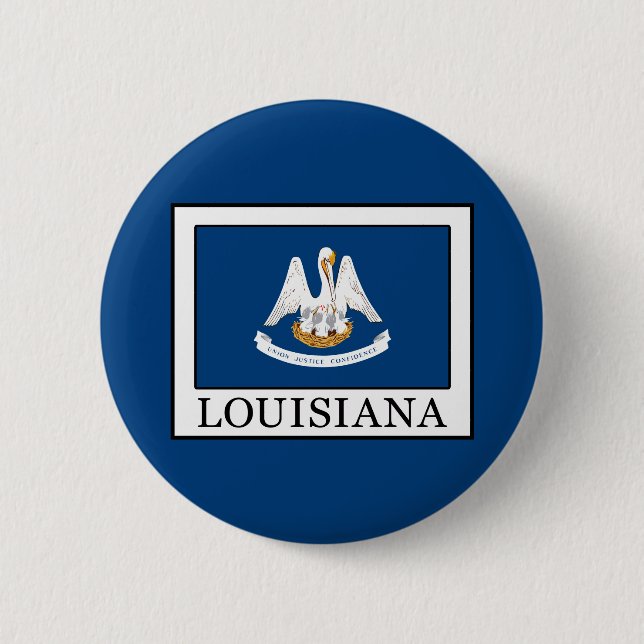 Louisiana 2 Inch Round Button (Front)