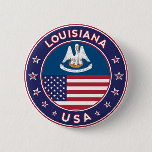 Louisiana 2 Inch Round Button