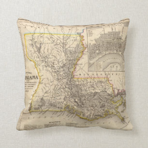 Louisiana 4 throw pillow