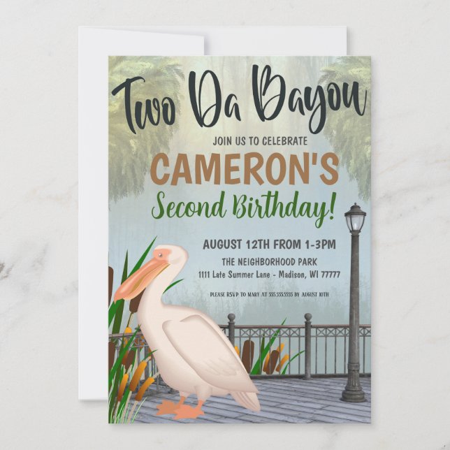 Louisiana Bayou Birthday Invitation (Front)