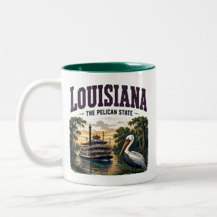 Louisiana Bayou Heritage Adventure Two-Tone Coffee Mug