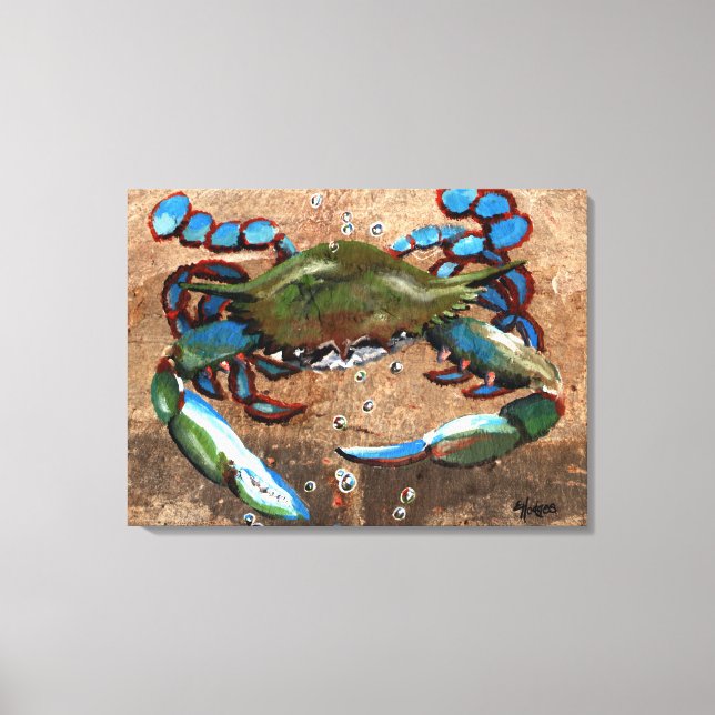 Louisiana Blue Crab Canvas Print (Front)