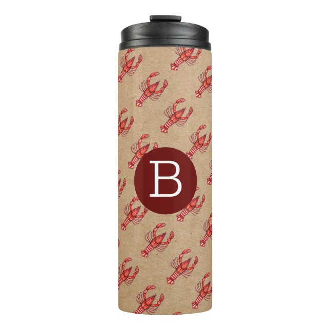 Louisiana Cajun Crawfish | Monogram Thermal Tumbler (Front)